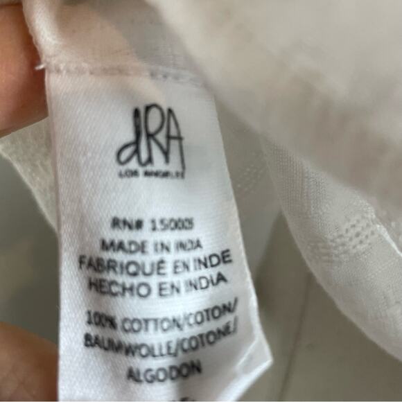 dra Los Angeles White Off Shoulder Cottagecore Cotton Top XS - Picture 6 of 7